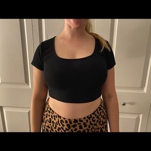 Black crop top